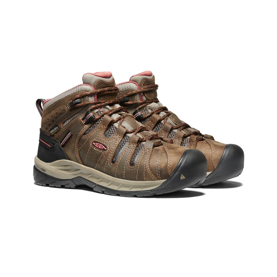 Keen Women's Flint II Waterproof Boot (Soft Toe) | Cascade Brown/Brick Dust 2 Keen Women's Flint II Waterproof Boot (Soft Toe) | Cascade Brown/Brick Dust - Image 2