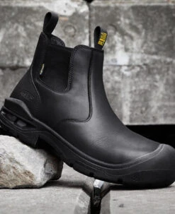 Keen Men's Juneau Romeo Waterproof Boot (Carbon-Fiber Toe) | Black/Black -Shoe Boutique Shop 1025581 PDP LeftImage