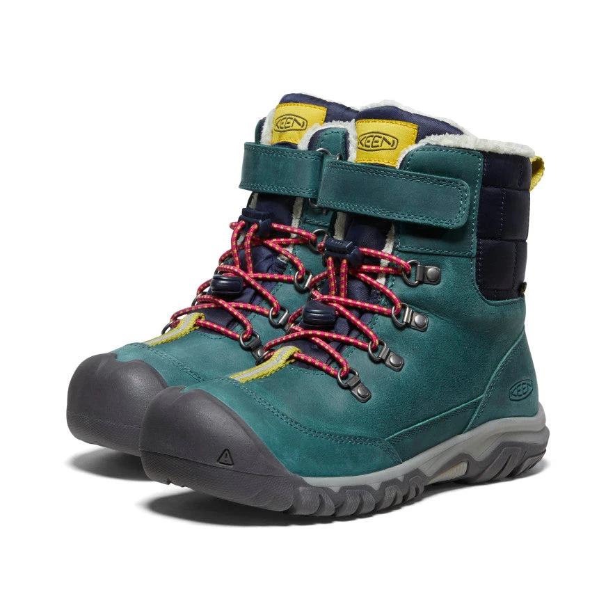 Keen Big Kids' Kanibou Waterproof Winter Boot | Deep Lagoon/Jazzy 2 Keen Big Kids' Kanibou Waterproof Winter Boot | Deep Lagoon/Jazzy - Image 2
