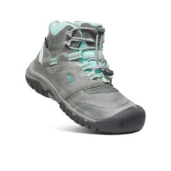 Keen Big Kids' Ridge Flex Waterproof Boot | Grey/Blue Tint -Shoe Boutique Shop 208ca8abc18de50742a40668ad2fe703b6658c00