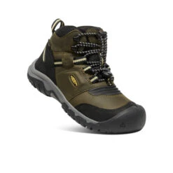 Keen Big Kids' Ridge Flex Waterproof Boot | Dark Olive/Dusky Citron -Shoe Boutique Shop 26e630dd37e27f7aa6e96e397597d5aef03686b9