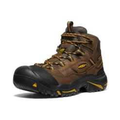 Keen Men's Braddock Waterproof Mid (Steel Toe) | Cascade Brown/Tawny Olive -Shoe Boutique Shop 2935367ba758013f6362907d0f7d6423765b2f65