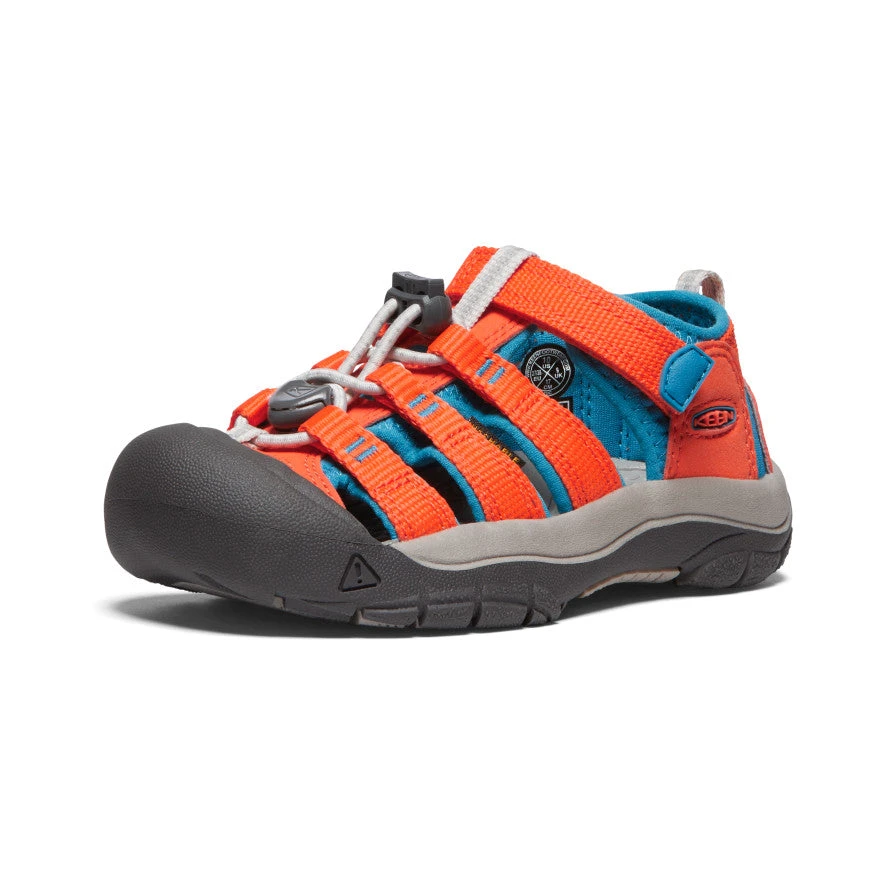 Keen Little Kids' Newport H2 | Safety Orange/Fjord Blue 3 Keen Little Kids' Newport H2 | Safety Orange/Fjord Blue - Image 3