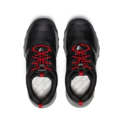 Keen Big Kids' Wanduro Waterproof Shoe | Black/Ribbon Red -Shoe Boutique Shop 343599defeba31bd3e8c7cda6f2ab5191dccb961
