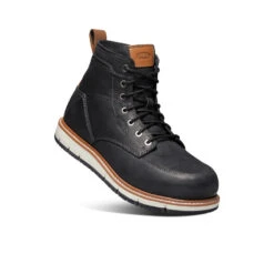 Keen Men's San Jose 6" Boot (Aluminum Toe) | Black/Caramel Cafe -Shoe Boutique Shop 39228995b20f67d0be84190edb5db804b8989ecd