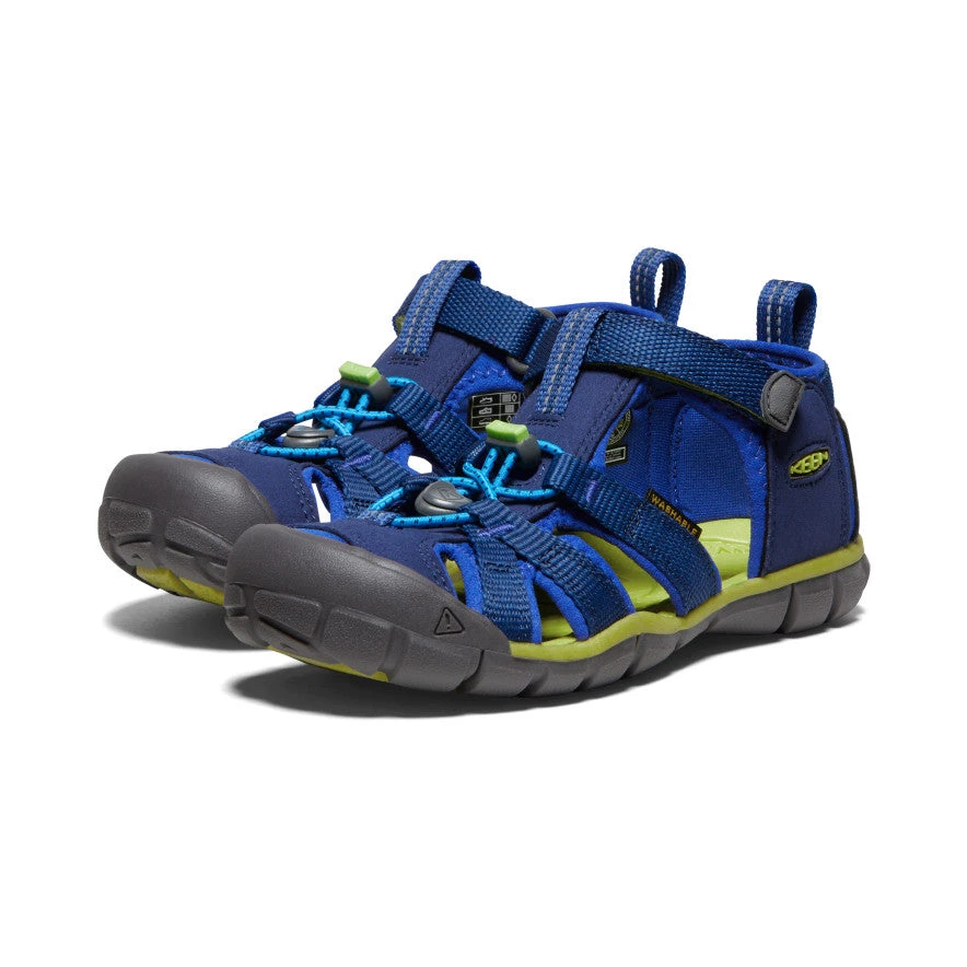 Keen Big Kids' Seacamp II CNX | Blue Depths/Chartreuse 2 Keen Big Kids' Seacamp II CNX | Blue Depths/Chartreuse - Image 2