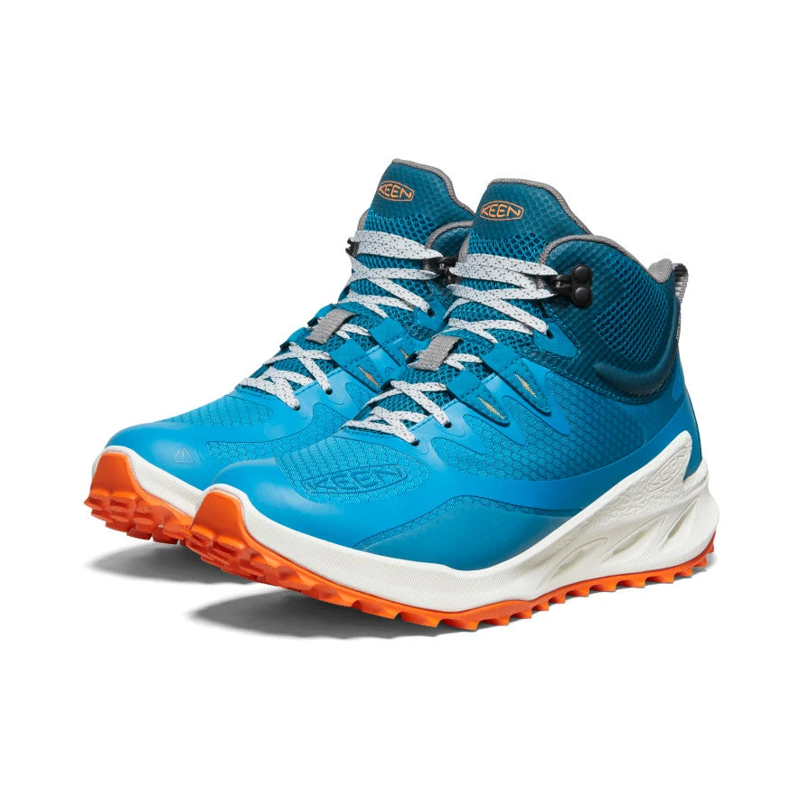 Keen Women's Zionic Waterproof Hiking Boot | Fjord Blue/Tangerine 2 Keen Women's Zionic Waterproof Hiking Boot | Fjord Blue/Tangerine - Image 2