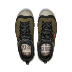 Keen Men's Targhee IV Wide Waterproof Hiking Shoe | Dark Olive/Gold Flame -Shoe Boutique Shop 6f7ad76cfea480b994bd3e127982bcd9e0f84994