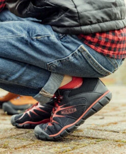 Keen Big Kids' Chandler 2 CNX Sneaker | Black/Red Carpet -Shoe Boutique Shop KidsChandler2Lifestyle3 8bf7100b 01c0 4def 875a 86427c7fde6d