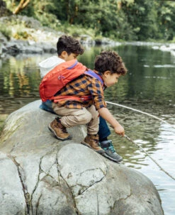 Keen Little Kids' Ridge Flex Waterproof Boot | Bison/Red Carpet -Shoe Boutique Shop RidgeFlexPDPLifestyle2Kids 455d2822 1e0d 46e0 a932 4d0984f11256