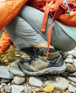 Keen Big Kids' Ridge Flex Waterproof Boot | Dark Olive/Dusky Citron -Shoe Boutique Shop RidgeFlexPDPLifestyle3Kids