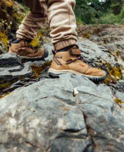 Keen Little Kids' Ridge Flex Waterproof Boot | Bison/Red Carpet -Shoe Boutique Shop RidgeFlexPDPLifestyle3Kids 890edebf a9da 492a af65 1fe7266705cd