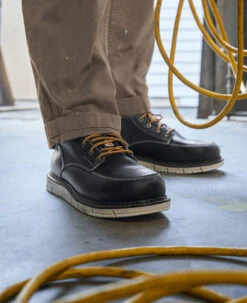 Keen Men's CSA San Jose 6" Waterproof Boot (Aluminum Toe) | Black/Off White -Shoe Boutique Shop SDD 496 PDP SanJose 1027083 Right Image