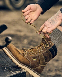 Keen Men's Cincinnati 8" Waterproof Boot (Carbon-Fiber Toe) | Belgian/Sandshell -Shoe Boutique Shop SDD 505 PDP Cincinnati 1025694 Left Image