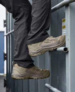 Keen Men's Reno KBF Waterproof (Carbon-Fiber Toe) | Brindle/Morel -Shoe Boutique Shop SDD 506 PDP Reno 1027106 Left Image