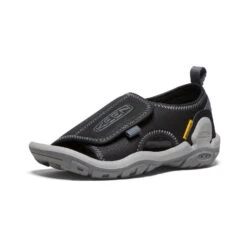 Keen Little Kids' Knotch River Open-Toe | Black/Steel Grey -Shoe Boutique Shop ac9246d224f95914fc1e38f7c31b26aff382f76e