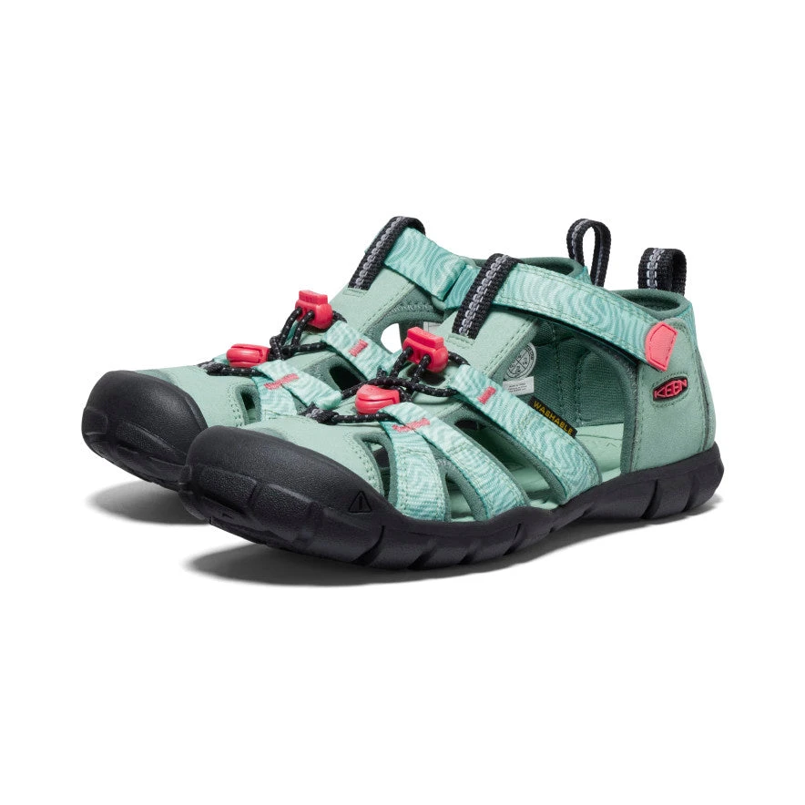Keen Big Kids' Seacamp II CNX | Granite Green/Cayenne 2 Keen Big Kids' Seacamp II CNX | Granite Green/Cayenne - Image 2