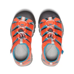 Keen Big Kids' Newport H2 | Safety Orange/Fjord Blue -Shoe Boutique Shop cb3a033e8912158e2de20d03dc5d110a279b6549