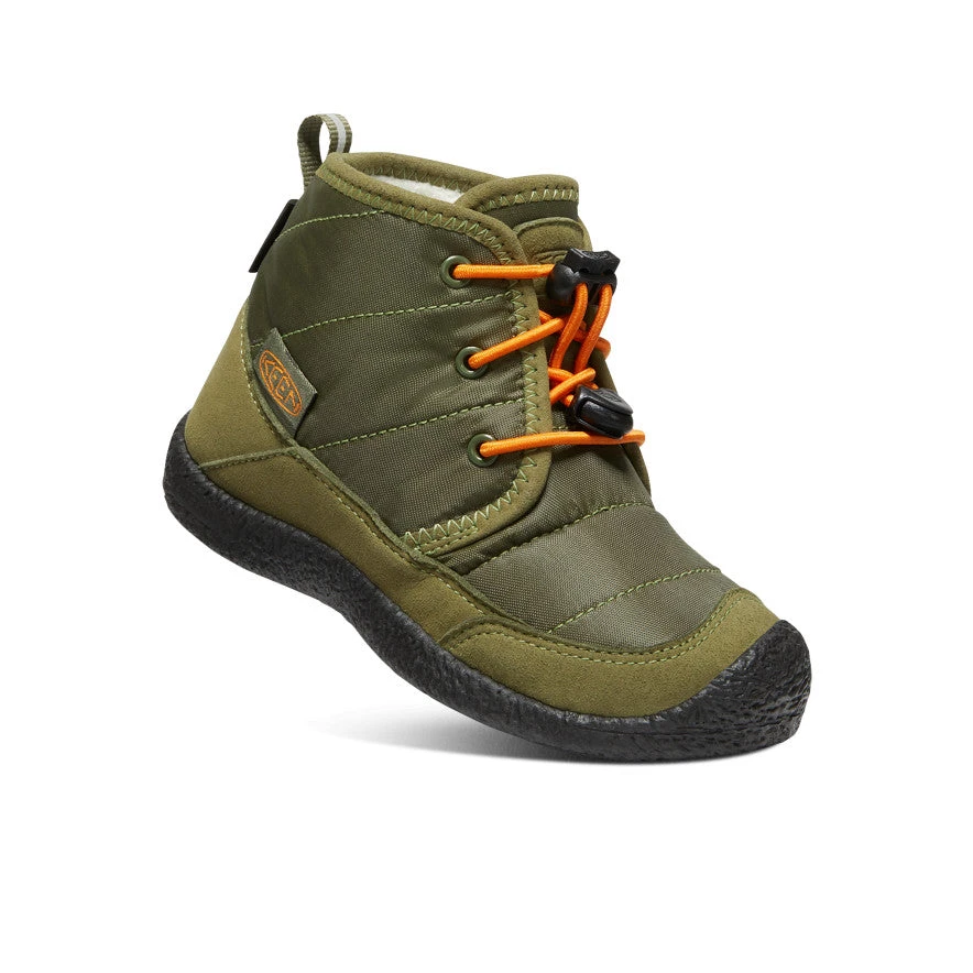 Keen Little Kids' Howser II Waterproof Chukka | Capulet Olive/Russet Orange 3 Keen Little Kids' Howser II Waterproof Chukka | Capulet Olive/Russet Orange - Image 3