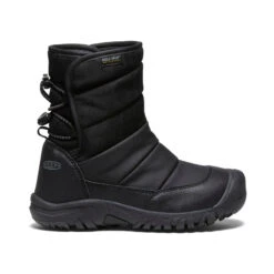 Keen Big Kids' Puffrider Waterproof Winter Boot | Black/Steel Grey