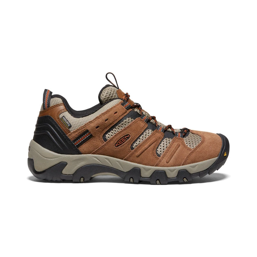 Keen Men's Headout Waterproof Hiking Shoe | Bison/Fossil Orange 1 Keen Men's Headout Waterproof Hiking Shoe | Bison/Fossil Orange
