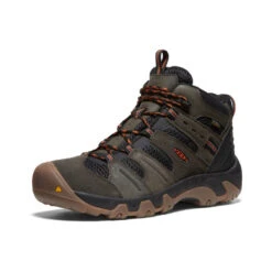 Keen Men's Headout Waterproof Hiking Boot | Black Olive/Fossil Orange -Shoe Boutique Shop f3f76b60fbc0003126251db1ed3666f8c2f7e956